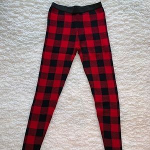 Knit Plaid Pyjama Leggings